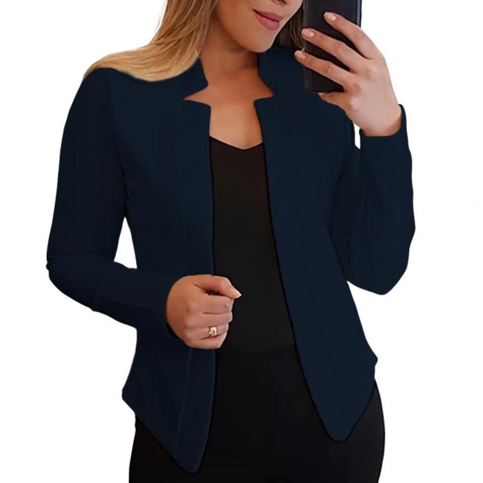 Women's Fashion Cardigan Solid Color Slim Long Sleeve Warm Business  Blazers