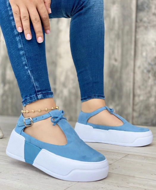Women's Slip-On Zipper Platform Solid Wedge Casual Flats Sneakers