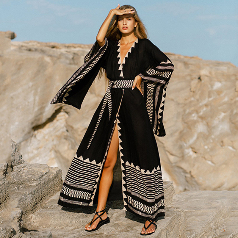 Women's Beach Swimwear Cover Up Boho Maxi Dress