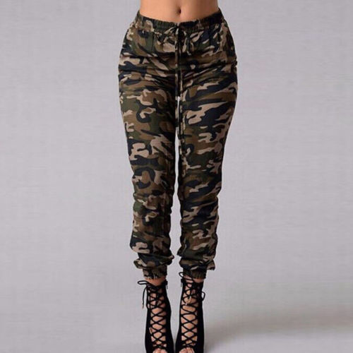 Fashion Camouflage Stylish Skinny Army Green Pants