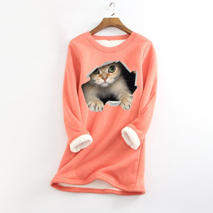 Casual Long Sleeve Solid Color O-neck Sweatershirts