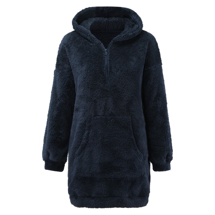 Long Sleeve Plush Fluffy Flannel Hoodies