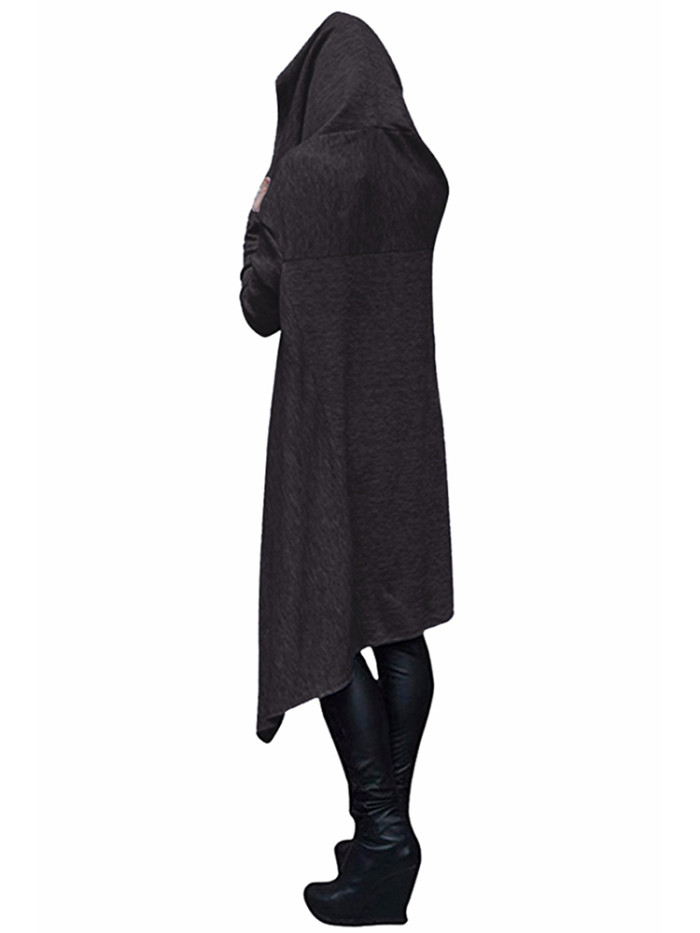 Long Sleeve Irregular Hem Sweatshirt