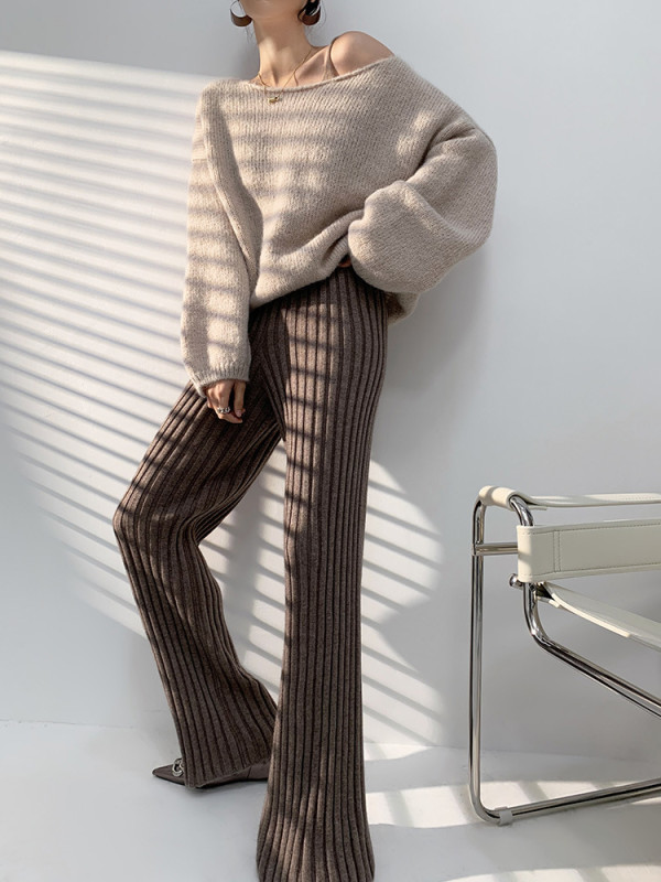 Knitting Wide-leg Pant