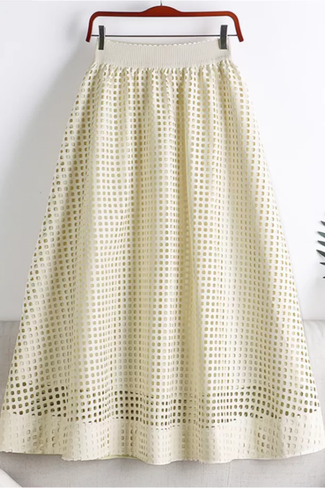 Fashion Hollow OutHigh Waist Skirt