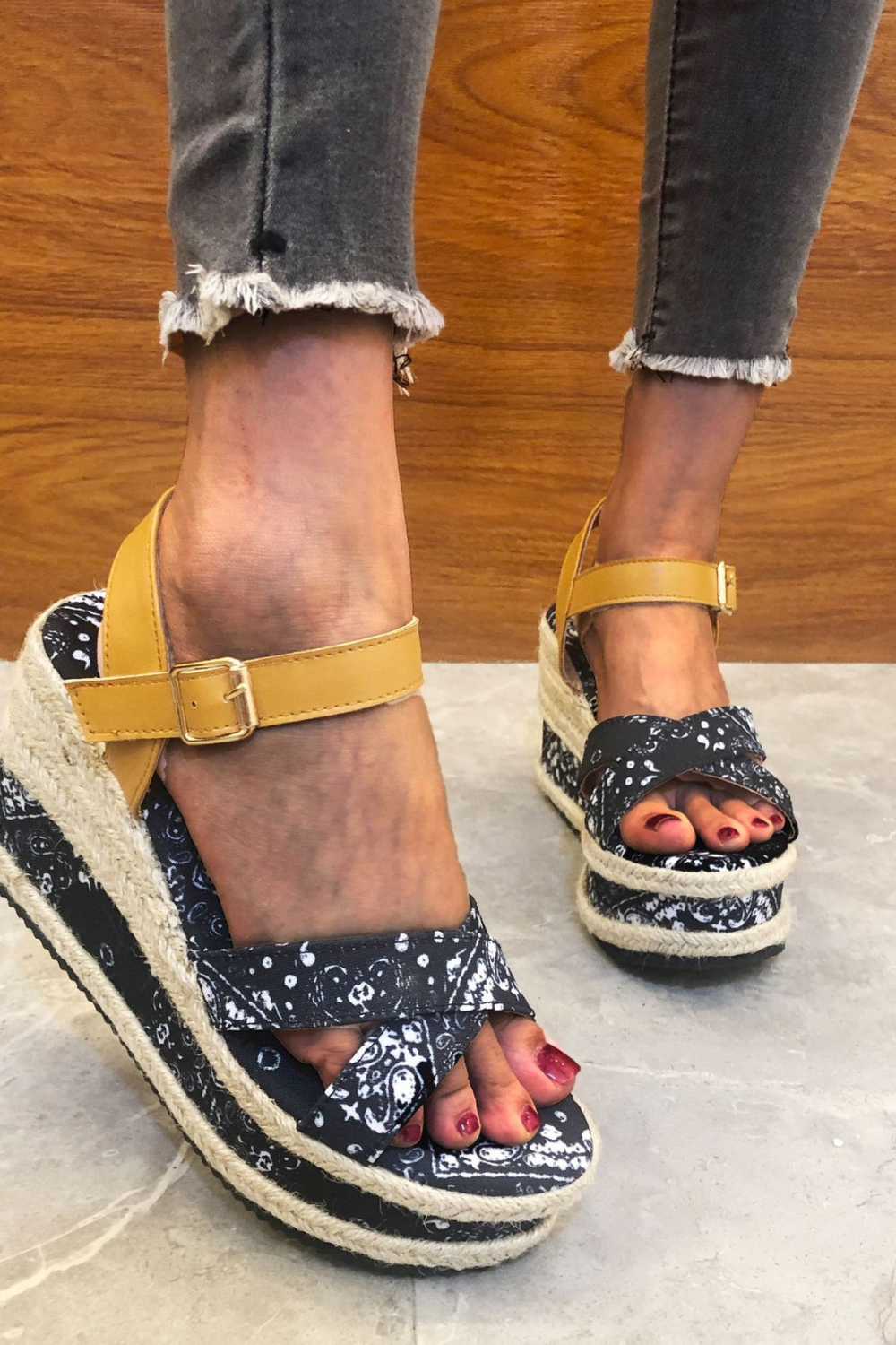 stylish wedge sandals
