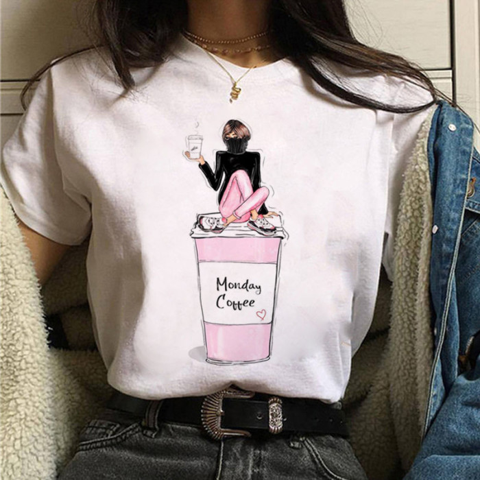 Fashion Ladies Print Harajuku Cute T-Shirt