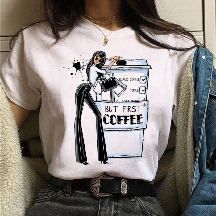 Fashion Ladies Print Harajuku Cute T-Shirt