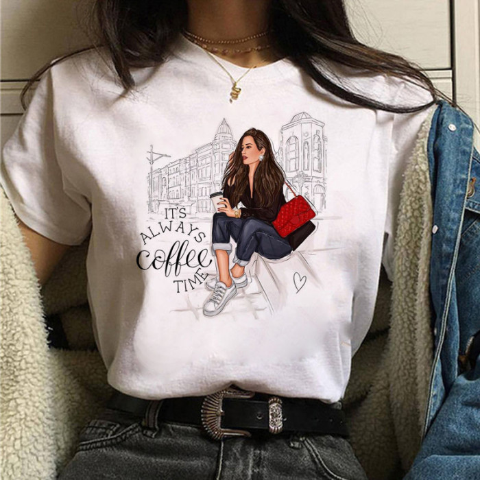 Fashion Ladies Print Harajuku Cute T-Shirt