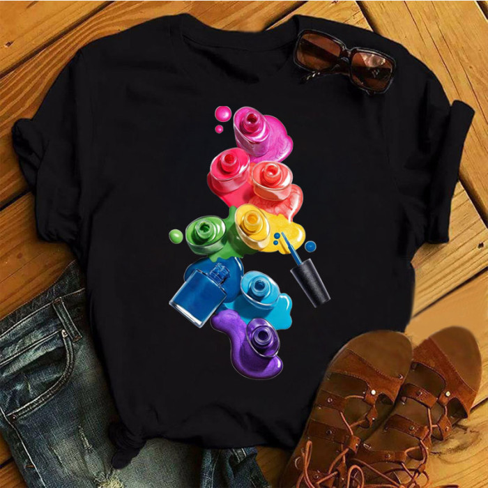 Women's Fashion Art Tops Cute Graphic T-Shirt Tops