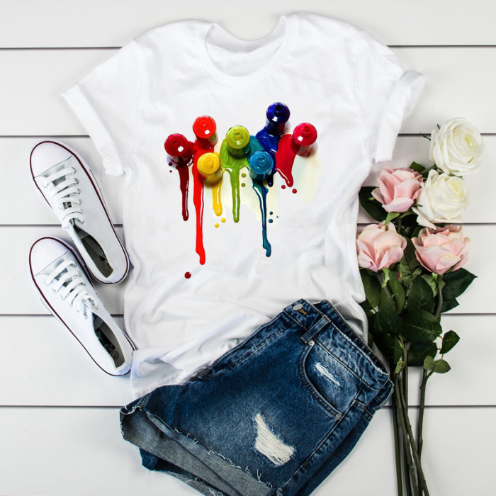 Women's Fashion Art Tops Cute Graphic T-Shirt Tops