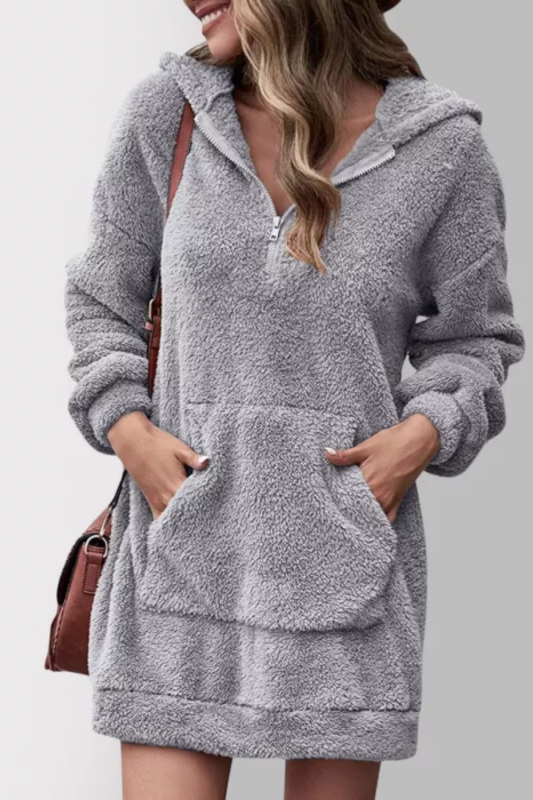 Long Sleeve Plush Fluffy Flannel Hoodies
