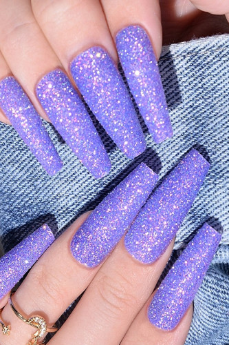 24PCS Fashion Burst Purple Wearing Nail Stickers