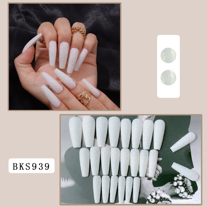 24PCS Wearable Armor Flash Finished Detachable  Nails