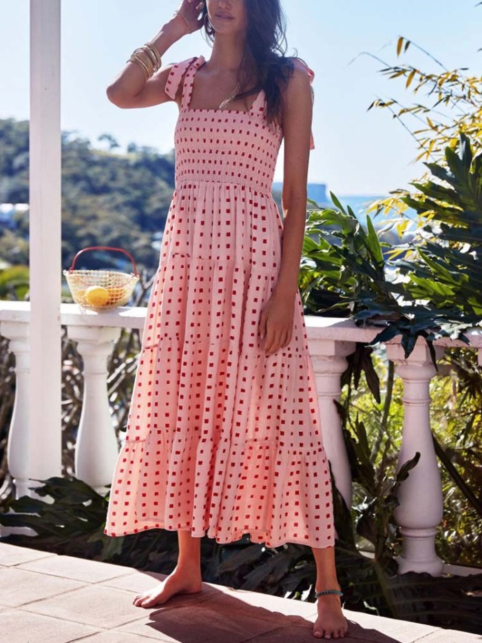 Summer Sleeveless Print Boho Dress