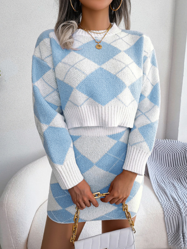 Knit Sweater Casual Two Piece Set