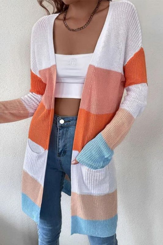 Ladies Fashion Knit Loose Sweater Jacket Cardigan