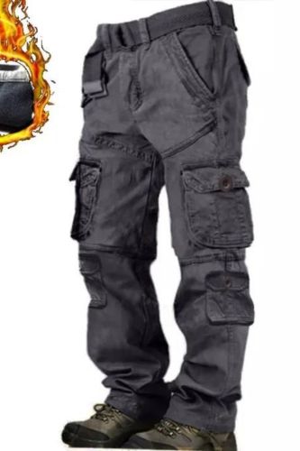Men's Multi-pocket Fleece Warm Outdoor Tactical Cargo Pants
