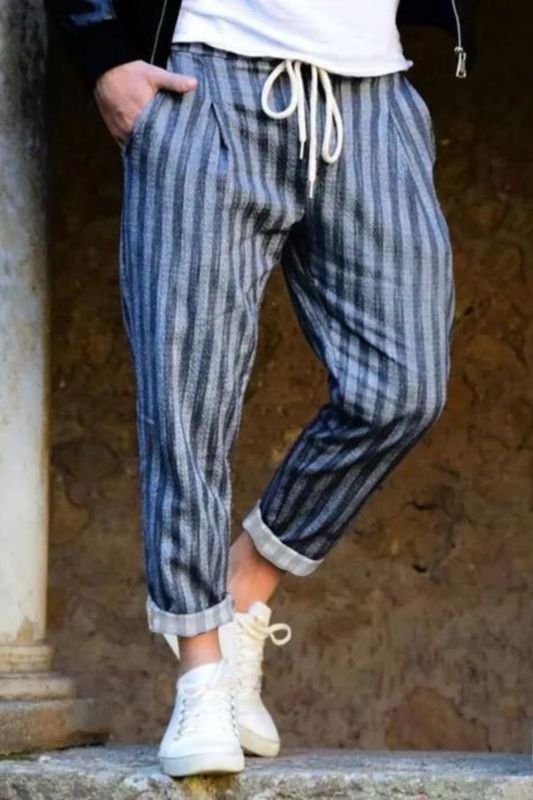 Men's Classic Striped Casual Trousers