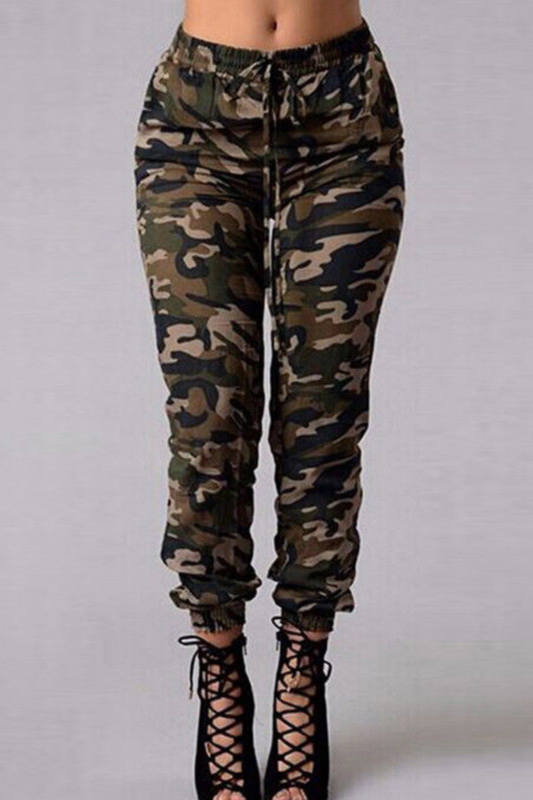 Fashion Camouflage Stylish Skinny Army Green Pants