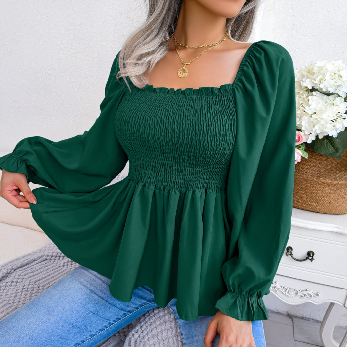 Elegant Casual Blouse Sleeve Tops