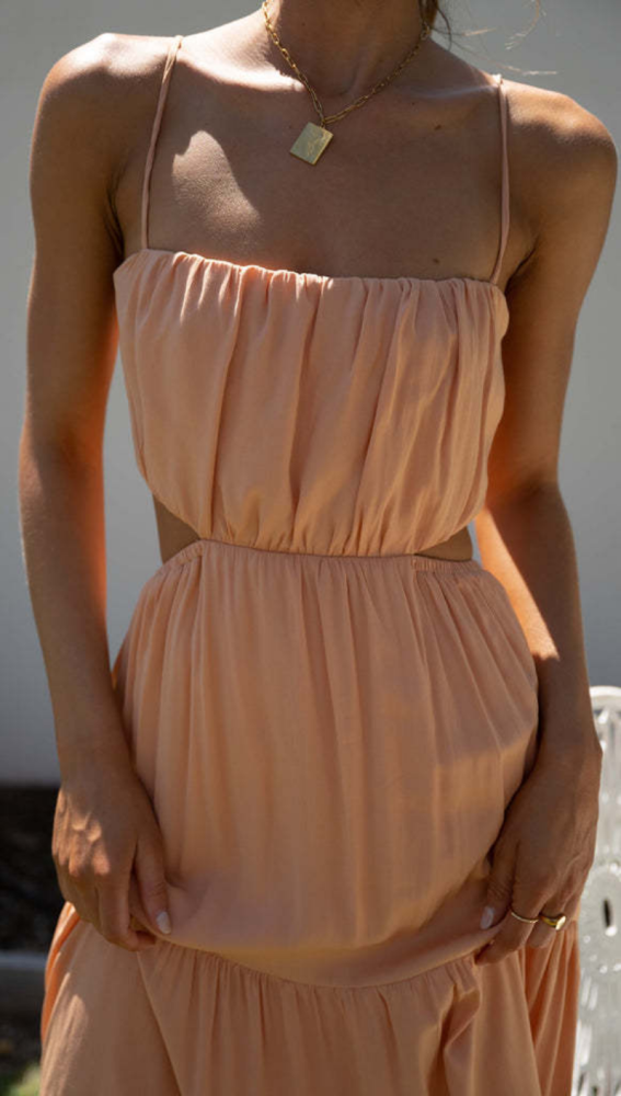 Sexy Backless Sling Slash Neck Strap Solid Color Sleeveless Maxi Dress