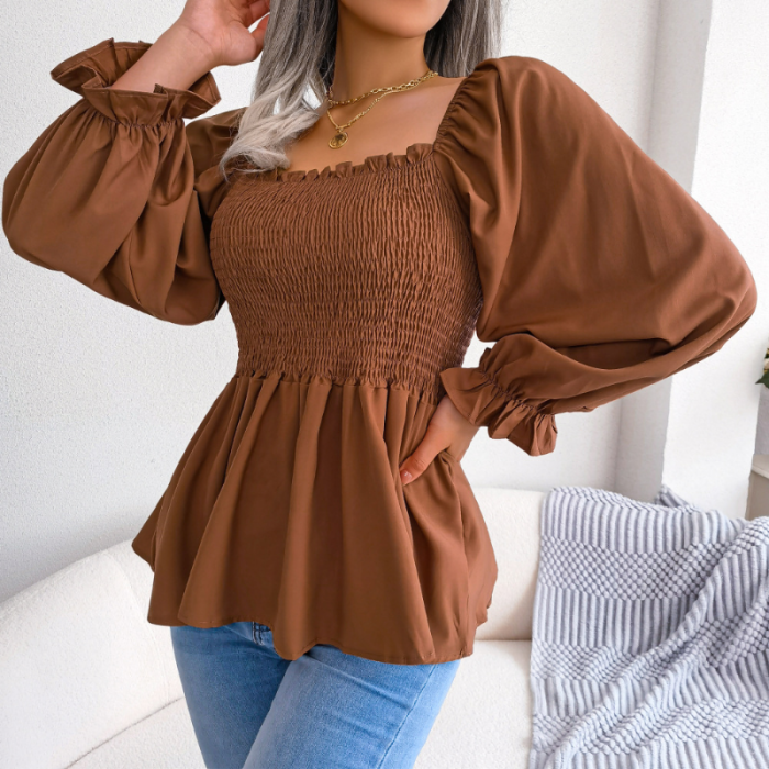 Elegant Casual Blouse Sleeve Tops