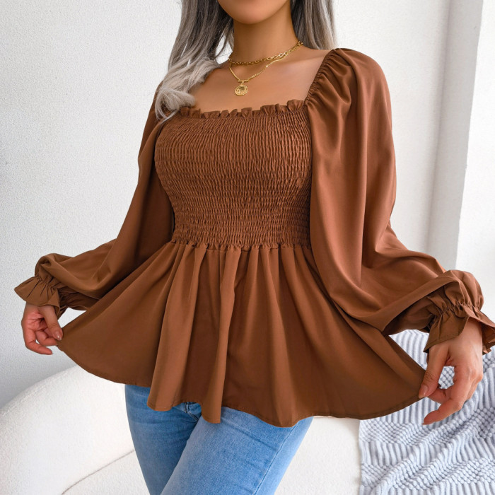 Elegant Casual Blouse Sleeve Tops