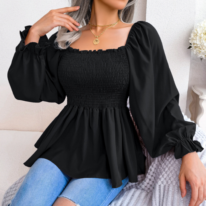 Elegant Casual Blouse Sleeve Tops