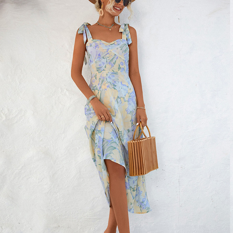 Print Bohemian Party Beach Midi Dress