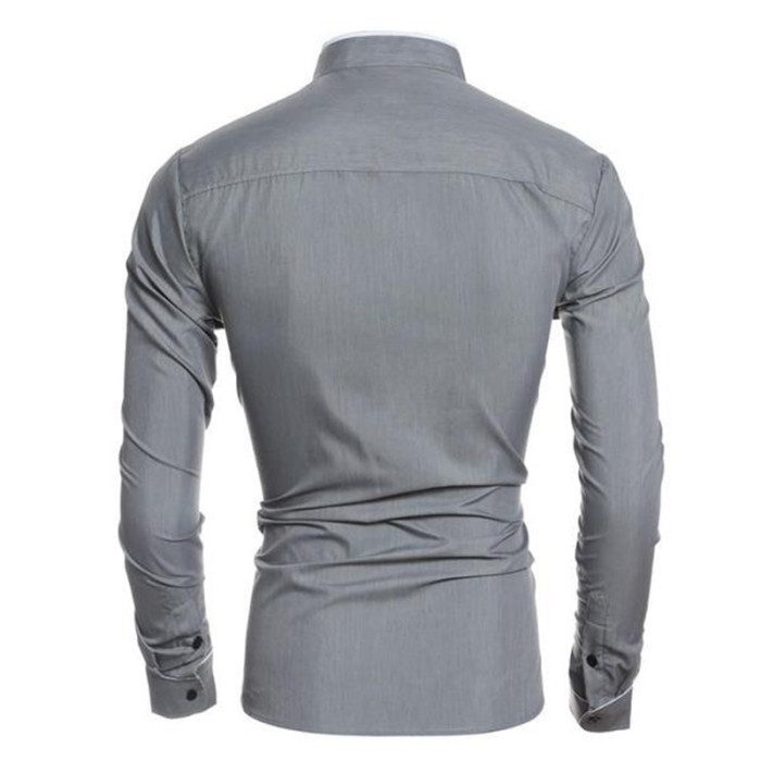 Men's Fashion Solid Color Slim Fit Shirt