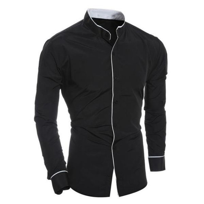 Men's Fashion Solid Color Slim Fit Shirt