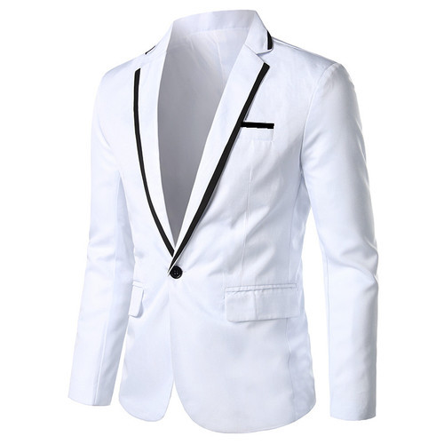 Men's Fashion Casual Solid Color Blazer Business Wedding Party Outerwear