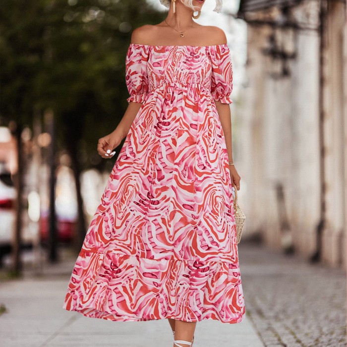 Sexy Elegant Floral Print Boho Loose Maxi Dress