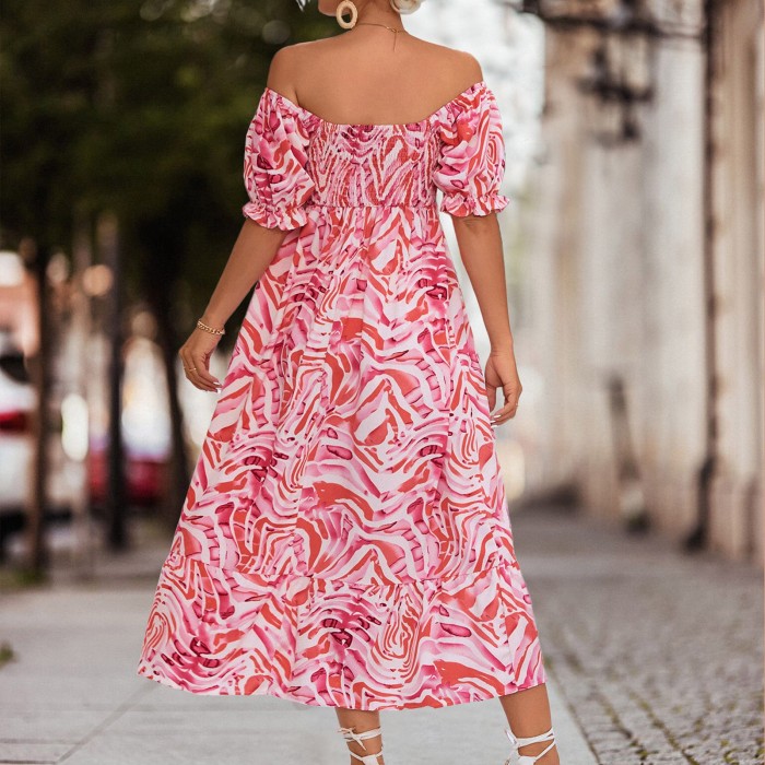 Sexy Elegant Floral Print Boho Loose Maxi Dress
