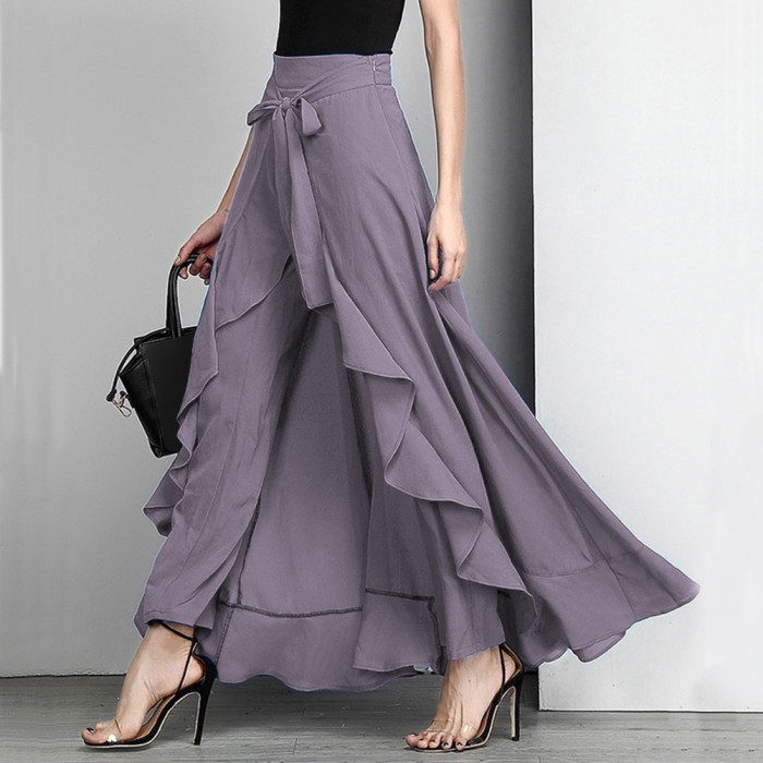 Fashion Party Irregular High Lace Casual Ruffle  Skirt