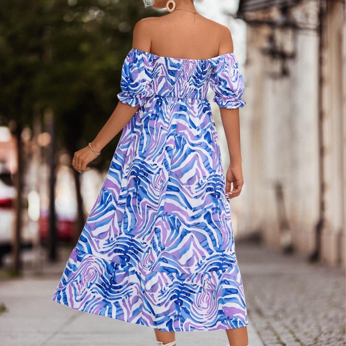 Sexy Elegant Floral Print Boho Loose Maxi Dress