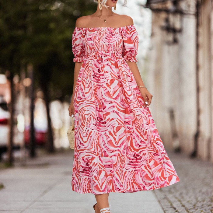 Sexy Elegant Floral Print Boho Loose Maxi Dress