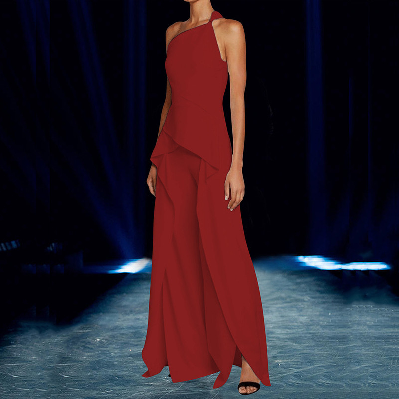 Sexy Ruffle Pleated Jumpsuit