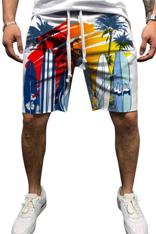 Men's Fashion Print Beach Vacation Casual Shorts