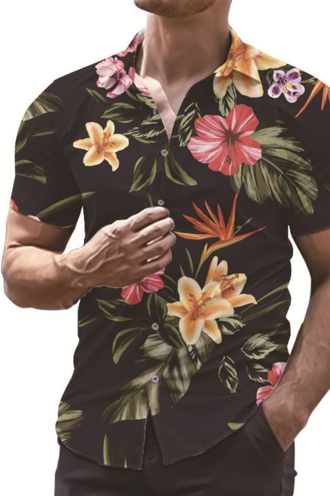 Fashion Short Sleeve Printed Casual Tops Men's T Shirts