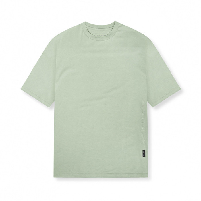 Men's Fashion Casual Solid Color Pure Cotton Harajuku Top Short Sleeve T-Shirt