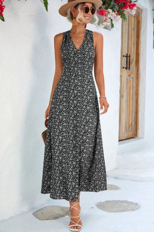 Backless V Neck Elegant Maxi Dress