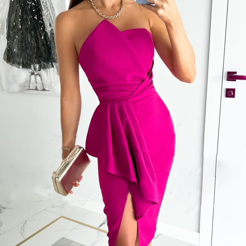 Sexy Solid Color Sleeveless Mini Casual Elegant Party Bodysuit Dress