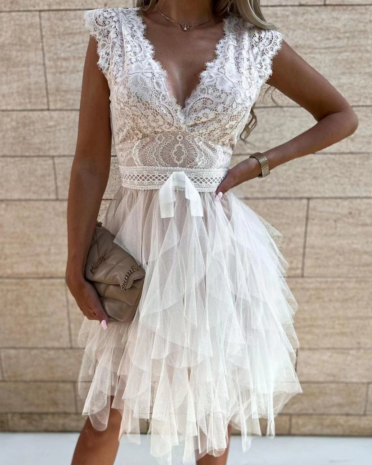 Women’s Hollow Lace Party Dress