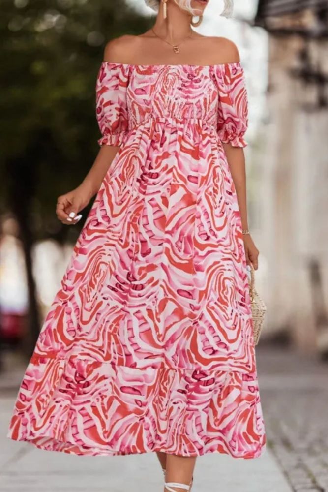Sexy Elegant Floral Print Boho Loose Maxi Dress