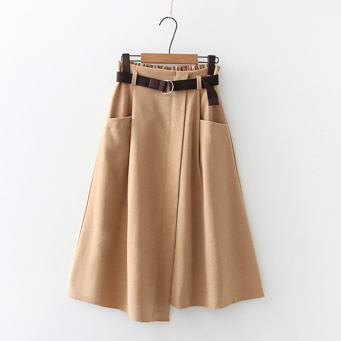 Fashion High Waist Casual A-Line Irregular Skirts