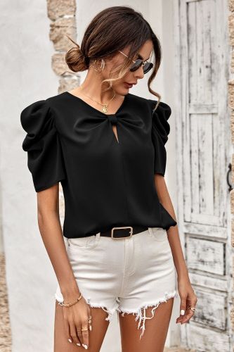 Fashion V-neck Elegant Chiffon Blouse