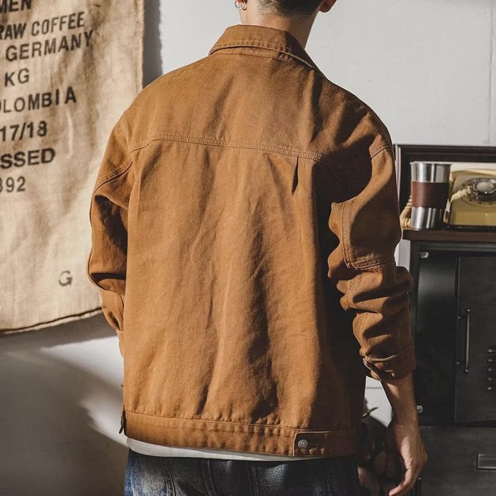 Men's Outerwear Vintage Loose Outdoor Casual Cargo Jacket