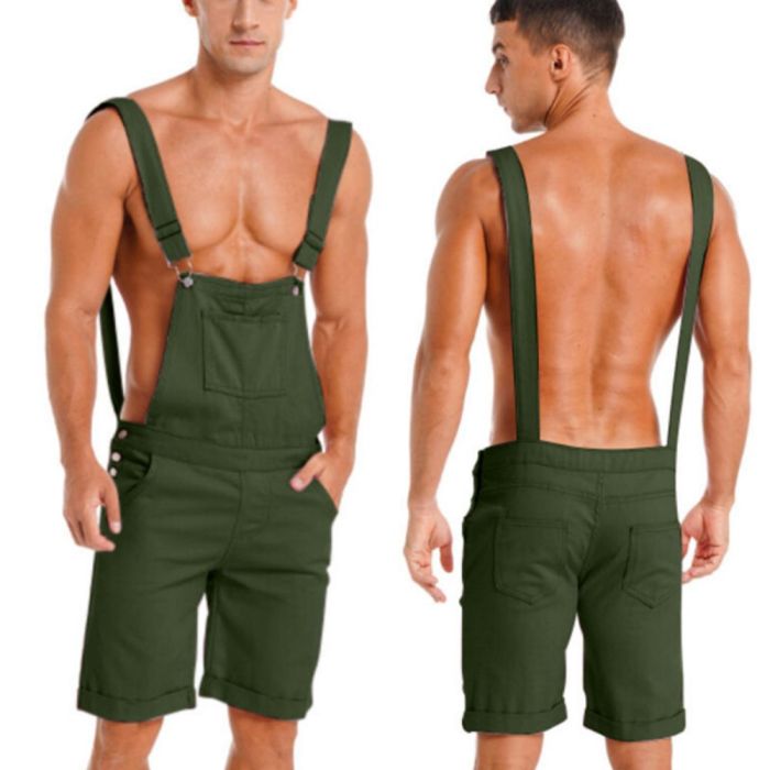 Loose Casual Fashion Jumpsuit Men's Retro Straight Leg Overalls